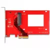DeLOCK PCI Express x4 kaart 1 sisemisele U.3-le punane hõbedane