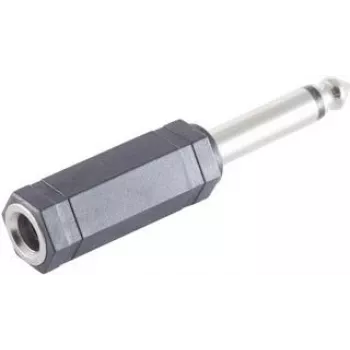 ShiverPeaks BS57003 juhtmepistik 6,3 mm must roostevaba teras isane/emane