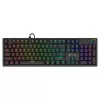 Mänguklaviatuur SAVIO STYX BROWN — mehaaniline Outemu Brown, QZERTY US International, RGB, USB, täissuuruses 104 klahvi, must