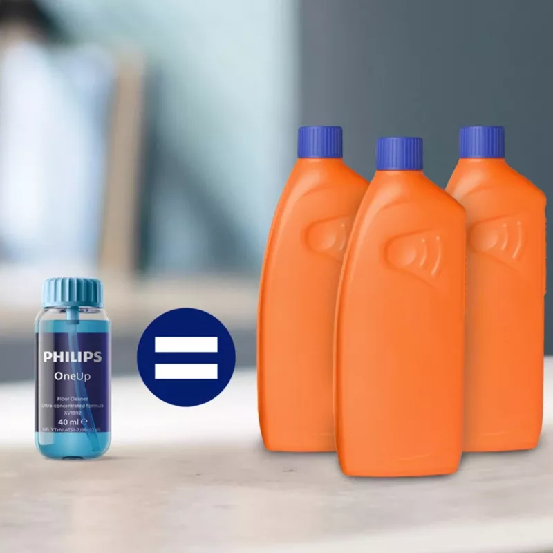 Philips OneUp ülikontsentreeritud põrandapuhastusvahend, pulbi tolmuimeja, sinine, 40 ml, vedelik (kontsentraat), Philips OneUp, 30 mm