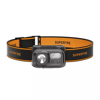 Esilatern Superfire HL23-S — 350 lm valgusvoog, 2000 mAh laetav aku