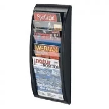 Paperflow prospektihoidja Wand-Prospekthalter A4 kõrge, 4 lahtriga, antratsiithall