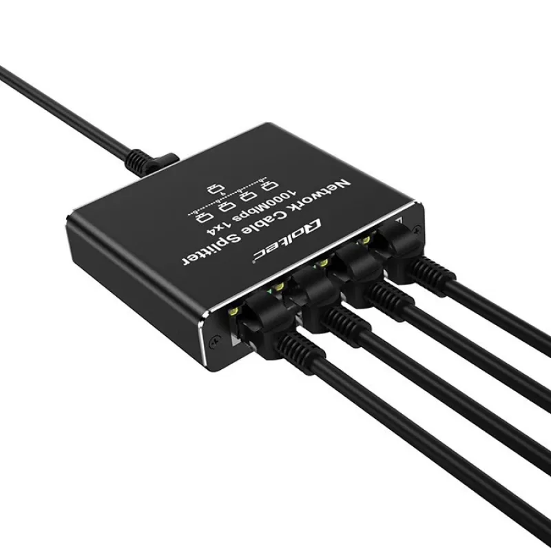Ethernet mini switch QOLTEC 52293 1x4 RJ45, 1-in 4-out haldamata võrgujagur