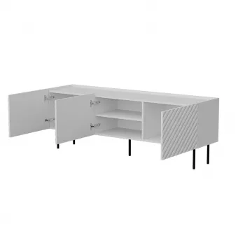 TV-kapp Cama LUCCA 3D 165×40×59 cm, valge, puitlaastplaadist pealispind