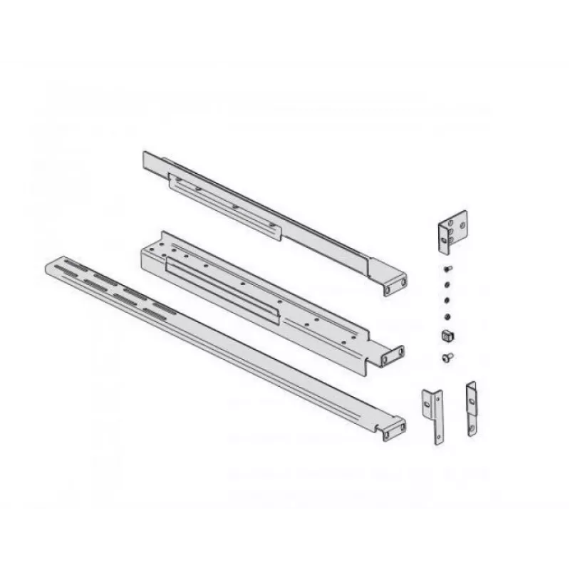 EVER UPS-i rack-kinnituskomplekt, mudel W/OP-ZA00-0002/00, reguleeritav rööbaste vahekaugus 800–1200 mm, hõbedane