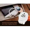 Seinareisiadapter GEMBIRD TPA-1A2C20-02-W 20W — 1×USB-A + 2×USB-C, Type G pistik, 100–250V, valge