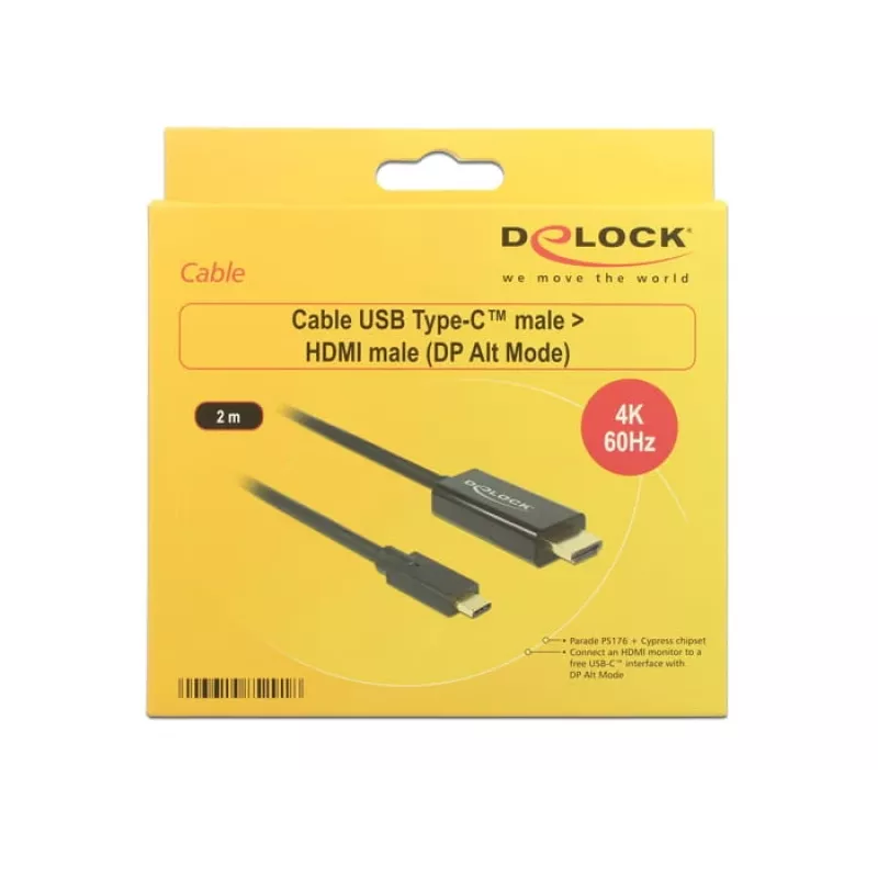 Video kaabli adapter DeLOCK 85291 USB USB-C HDMI 2 m Must