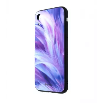 Tellur Cover Glass print ekraanikaitseklaas iPhone XR-ile trükitud sulgedisainiga
