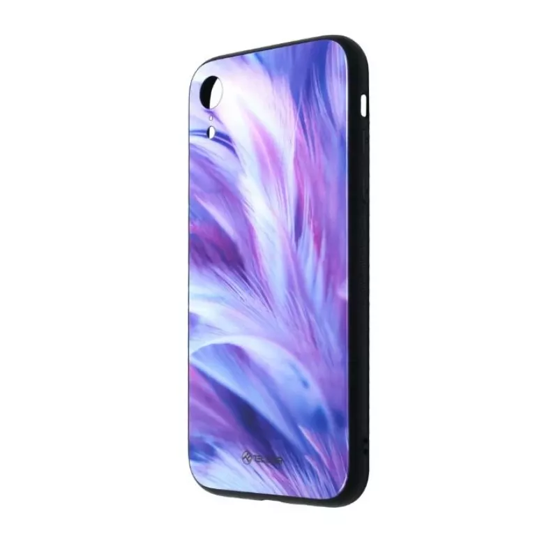 Tellur Cover Glass print ekraanikaitseklaas iPhone XR-ile trükitud sulgedisainiga