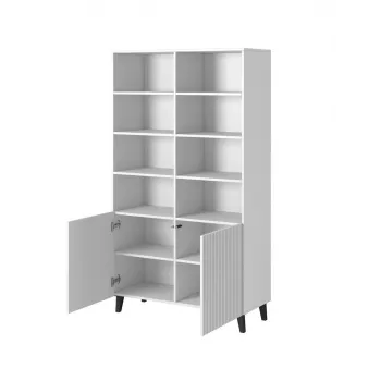 Shelving unit PAFOS 100x40x176.5 cm valge matt