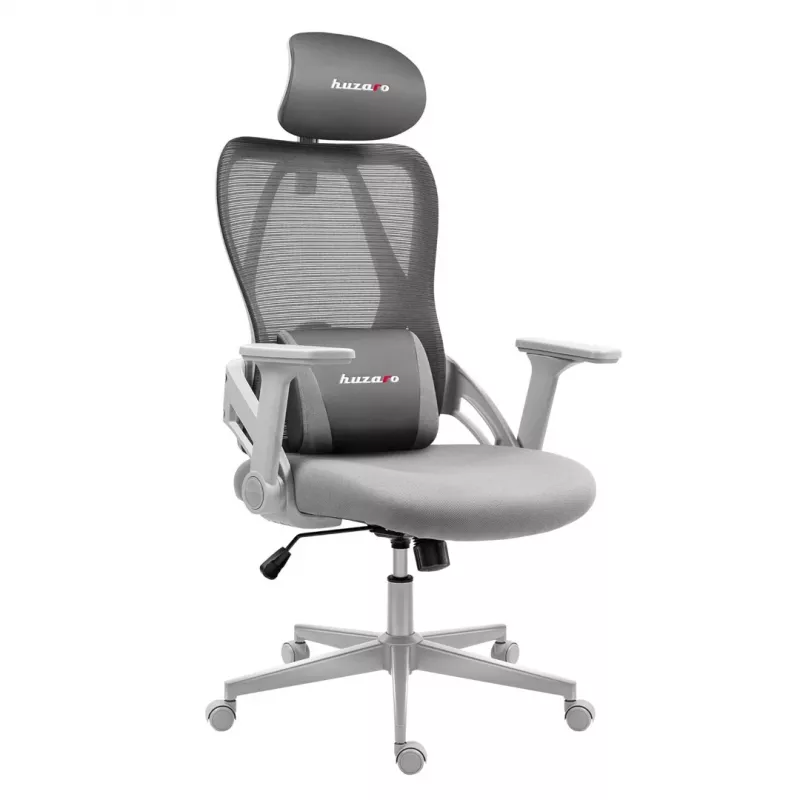 Mängutool huzaro Combat 2.7 — ergonoomiline riidest mängutugitool, hall, võrgust seljatugi, reguleeritav kõrgus, kalde mehhanism, max 120 kg