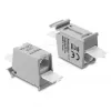 DELOCK Cat.6A RJ45 ühendusmuhv kahe pesaga DIN-liistule, hall