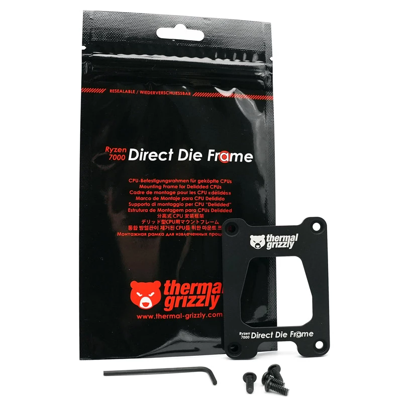 Thermal Grizzly Ryzen 7000 Direct Die Frame | Thermal Grizzly | Ryzen 7000 Direct Die Frame | Must | Pole