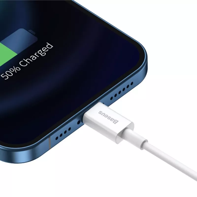 Baseus Superior Series kaabel USB-Lightning, 2,4A, 0,25m (valge)