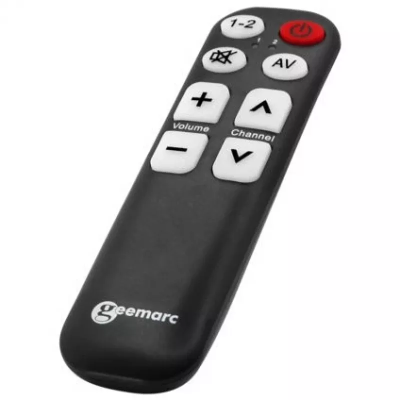 Universaalne kaugjuhtimispult Geemarc TV-5 suure kirjaga ja õppimisfunktsiooniga