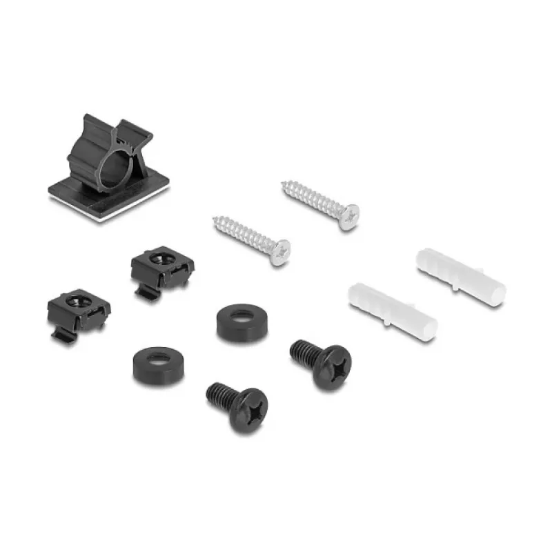 Jaotuskarp DeLOCK Easy 45 moodulihoidik laua- või seinakinnituseks, metall, must — 4×22,5×45 mm või 2×45×45 mm