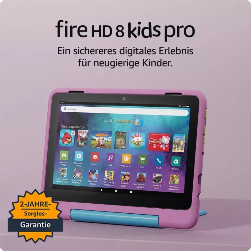 Amazon | Fire HD 8 Kids Pro (2024) | Roosa | 1280 x 800 pikslit | 32 GB | Wi-Fi | 802.11ac | Bluetooth versioon 5.2