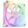 NZXT korpuse ventilaator F120 RGB 120 mm valge, 4-kontaktiline, 1800 p/min, 50,18 CFM, 18 LED-iga