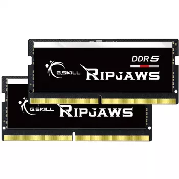 SO-DIMM 32 GB DDR5-4800 (2x 16 GB) Dual-Kit, Arbeitsspeicher schwarz, F5-4800S3434A16GX2-RS, Ripjaws, INTEL XMP