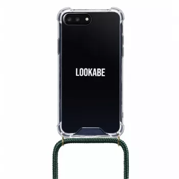 Telefonikaelakee ümbris Lookabe iPhone 7/8 Plus jaoks — kuldne rohelise rihmaga