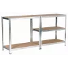 Metallist laoriiul hõbedane 180X90X40CM
