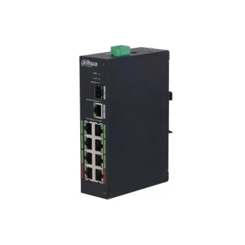 Switch DAHUA DH-LR2110-8ET-120 L2 8x Fast Ethernet (10/100) PoE, 48–57V, 8.8 Gbit/s, MAC 8000, must