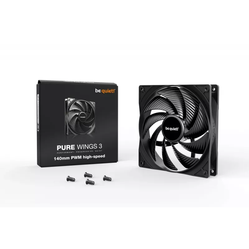 be quiet Pure Wings 3 140mm PWM suure kiirusega arvutikorpuse ventilaator 14 cm Must 1 tk.