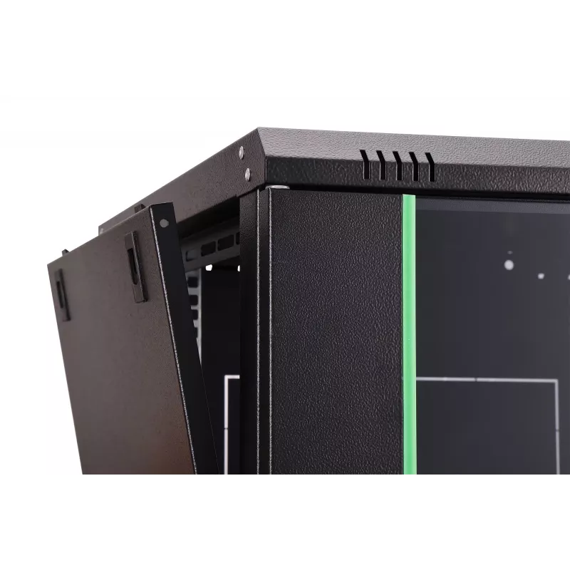 Seinale kinnitatav 19-tolline püstikapp DIGITUS Dynamic-N DN-37103 — 7U, 600x600 mm, IP20, kokkupanemata, must