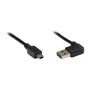 GoodConnections ühenduskaabel USB 2.0 EASY Plug A pistikuga Mini-B isasele, nurgaga, must, 2m