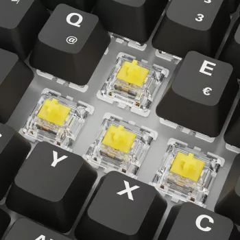 Mehaaniline mänguriklaviatuur Sharkoon Skiller SGK50S3 PBT must kollane RGB