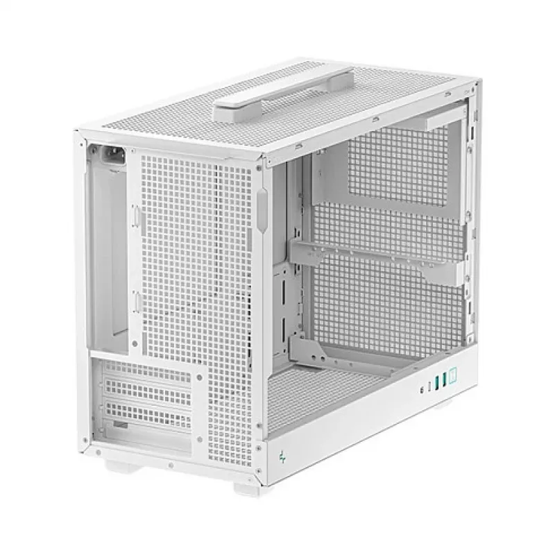 Arvutikorpus DeepCool CH160 PLUS WH Small Form Factor valge, microATX, karastatud klaas, USB-C