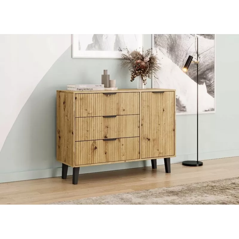 SCANDI 1D3S õhuke tamm ARTISAN kummut