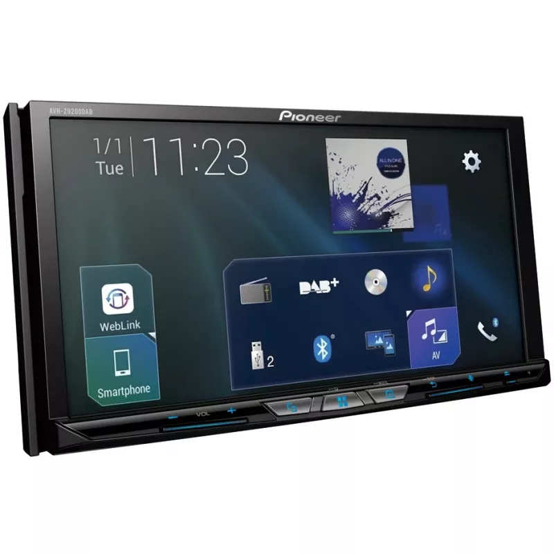 AVH-Z9200DAB, must, 2 DIN, 50 W, 4.0 kanalit, 50 W, CD, CD-R, CD-RW, DVD, DVD-