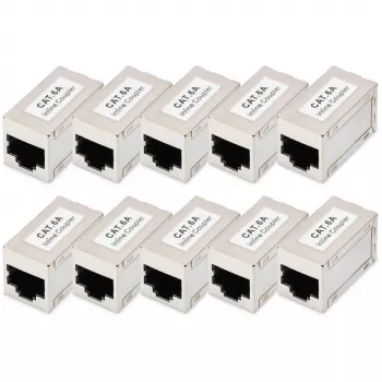 Digitus CAT 6A varjestatud modulaarkopplerid 10 tk RJ-45 kullatud kontaktidega
