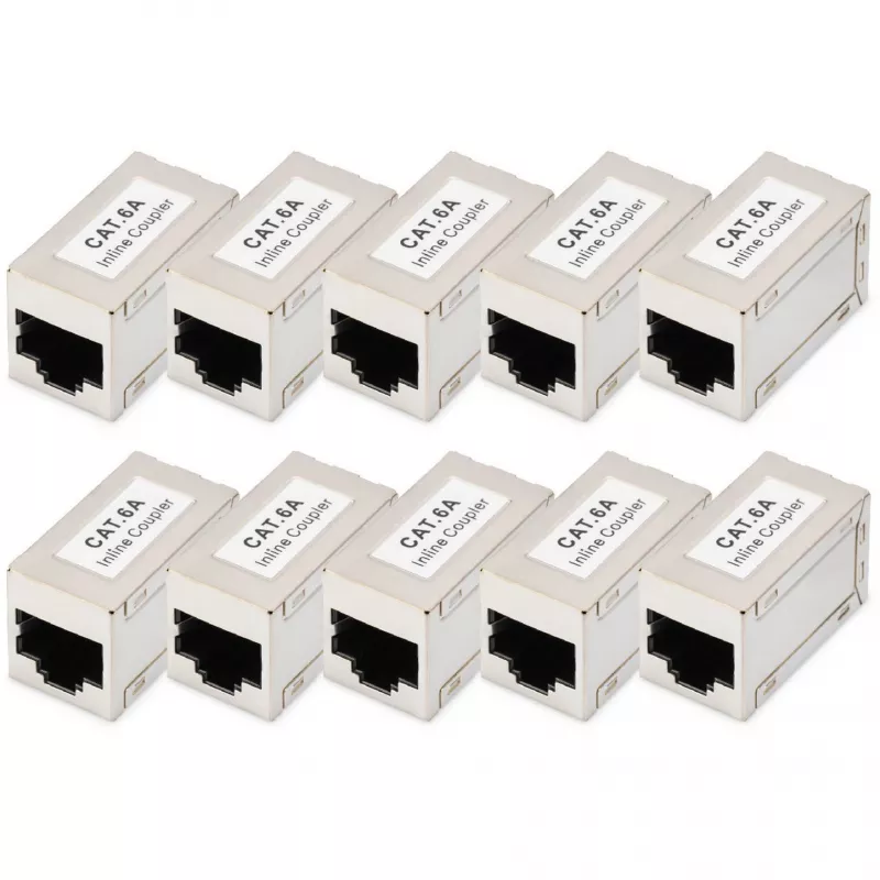 Digitus CAT 6A varjestatud modulaarkopplerid 10 tk RJ-45 kullatud kontaktidega