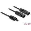 DELOCK päikesepaneeli jaoturkaabel 2x pistik 1x pesa 30 cm must (mudel 89298)