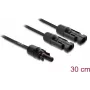 DELOCK päikesepaneeli jaoturkaabel 2x pistik 1x pesa 30 cm must (mudel 89298)