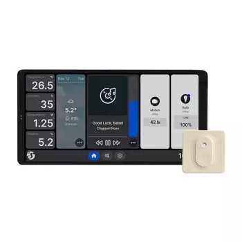 Kahepoolne juhtpaneel Shelly Wall Display X2 WiFi/BLU (hõbedane) + BLU H&T