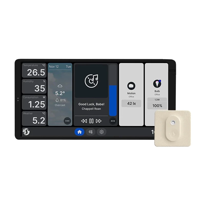 Kahepoolne juhtpaneel Shelly Wall Display X2 WiFi/BLU (hõbedane) + BLU H&T