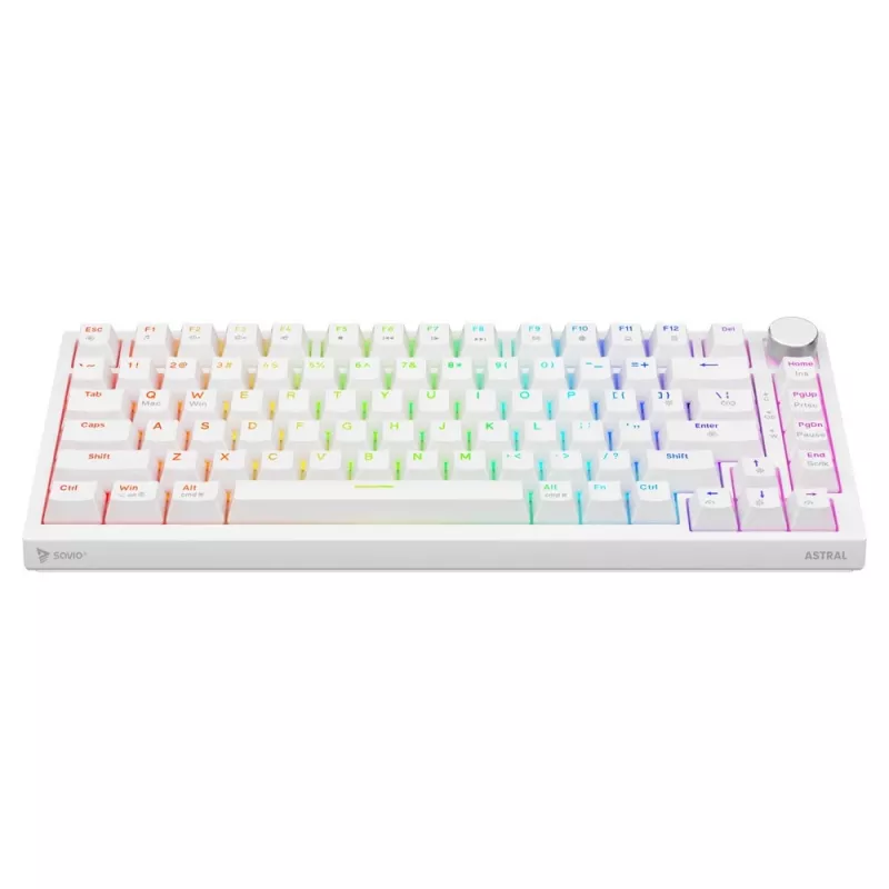 Savio ASTRAL WHITE JADE klaviatuur mängudele USB QWERTY US International