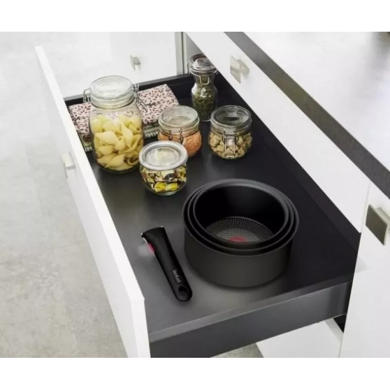 TEFAL Potikomplekt, 4 tk | L7649453 Ingenio Ultimate | 16/18/20 cm | Alumiinium | Must