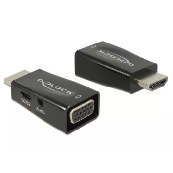 Adapter DeLOCK 65901 HDMI A - VGA ja 3,5 mm heli, must