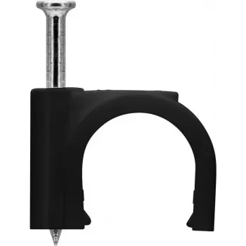 Goobay Cable Clip 12 mm, must (64684)