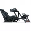 Võidusõidustiilis lamav iste Next Level Racing ERS3 Elite Premium — must PU-nahk, lamav seljatugi, ühildub kabiini/põrandakinnitusega