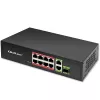 Etherneti kommutaator QOLTEC 52297 PoE RJ45 koos PoE üleslingi ja SFP-pordiga