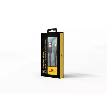 USB-A–Lightning kaabel Gembird CC-USB2S-AM8PM-1.5M-BK — USB 2.0, 1,5 m