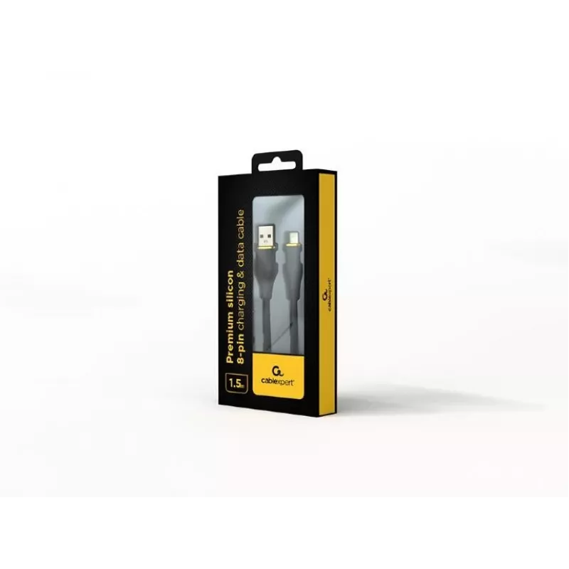 USB-A–Lightning kaabel Gembird CC-USB2S-AM8PM-1.5M-BK — USB 2.0, 1,5 m