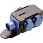 Toitejaotur AS Schwabe MIXO WESER 230V — Sisend 1x CEE 3p 230V 16A, Väljund 3x Schuko 230V 16A