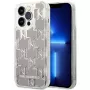 Karl Lagerfeld KLHCP14XLMNMS iPhone 14 Pro Max 6.7 kõva kate hõbedane / hõbedane Liquid Glitter Monogram