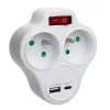 Elektriline topeltpistikupesa jaotur MACLEAN MCE336E 2 USB-pordiga, tüüp E